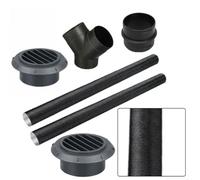 Kit di canalizzazione del riscaldatore diesel da 75 mm in alluminio con connettore a Y e 3 tubi per distribuzione dell'aria calda diesel per camper, camper, barca, diesel
