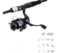 Kit di canna da pesca, mulinello in fibra di carbonio, canna combinata e lenza telescopica per esca, attrezzatura da pesca con amo, mulinello, borsa da trasporto per adulti in acqua salata e d'acqua