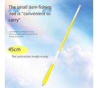 Kit di canna da pesca per bambini con struttura leggera in fibra di vetro, 1 8 m e 2 1 m di lunghezza, progettata per giovani pescatori che prendono di mira piccole specie di pesci (giallo-2,1 m)