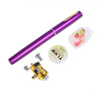 Kit di canna da pesca portatile da 1 m con mulinello ST5 P, perfetto per viaggi di pesca e avventure all'aria aperta (Y4516 viola)
