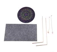 Kit di canne da rabdomanzia, in rame, 99,9%, con pendolo telescopico, strumento di divinazione per la ricerca dell'acqua e la terapia energetica