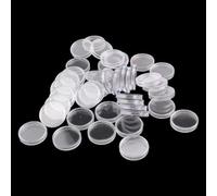Kit di capsule per monete, 100 pezzi, materiale plastico per 28 mm, per monete che supportano un'organizzazione e un recupero coerenti