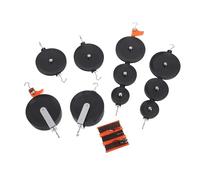 Kit di Carrucole per Esperimenti di Fisica, Set Nero in Ferro e Plastica | Modulo Fisso e Mobile, Configurazioni Modulari, per Laboratorio Scolastico e Prove Domestiche Fune