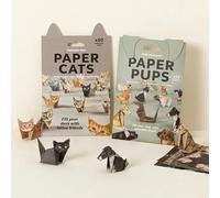 Kit di carta fai da te per gatti e cani, 100 fogli di carta per origami (50 gatti + 50 cani), divertente attività per adulti e bambini, decorazione creativa da scrivania e regalo per gli amanti degli