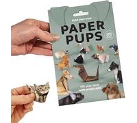 Kit di carta per origami fai da te, 50 fogli di carta per origami fai da te da piegare simpatici personaggi di gatti, divertenti animali stampati in 3D, attività creative artigianali per adulti e
