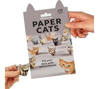 Kit di carta per origami fai da te, 50 fogli di carta per origami fai da te da piegare simpatici personaggi di gatti, divertenti animali stampati in 3D, attività creative artigianali per adulti e