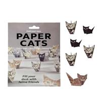 Kit di carta per origami fai da te, 50 pezzi, set di carta fai da te, divertente 3D Paper Dog & Cat & Dinosaur Models, set di carta fatto a mano con animali (cat)