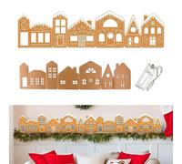 Kit di cartone per casetta di pan zenzero natalizia, decorazioni natalizie