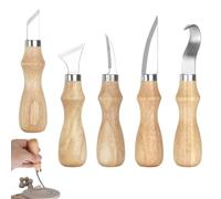 Kit di carving, 5 pezzi professionali ergonomici, strumenti per la | Ergonomic Handle Design for Adults, Beginners, Hobby Sculpting, Pottery, Building, Craft Projects, and Home Workshops