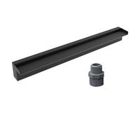Kit di Cascata Regolabile per Giardino e troppopieno per Piscina - Testa della Fontana Nera da 114 cm, Perfetta per Giochi d'Acqua Esterni e per la Progettazione di Laghi in Giardino.