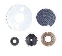 Kit di catena e pignone, kit di pignoni per bicicletta con pignoni da 54 denti e 25 denti, catena da 116 maglie e connettore per volano per la conversione di mountain bike, bici da