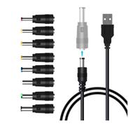 Kit di cavi di alimentazione da USB a CC con 8 adattatori