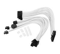 Kit di cavi di estensione di base Sleeve di alimentazione Cord 18AGW Connettore di alimentazione per computer in plastica in nylon bianco 30 cm