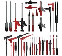 Kit di cavi di prova, 25 pezzi, con clip a coccodrillo, fili sonda e foratore per cavi, compatibile con multimetri e generatori di segnale