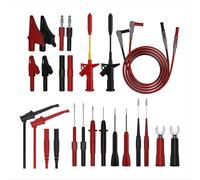 Kit di cavi di prova per multimetro con sonde di prova elettriche digitali, set con morsetti a coccodrillo, gancio di prova, pinzetta, filo flessibile