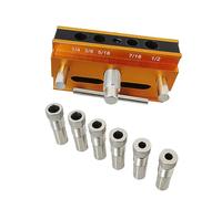 Kit di centraggio per tassello Jig Drill Jig per fori dritti Joiner Set Guida di perforazione Strumento elettrico Accessori Maschere per la lavorazione del legno