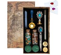 Kit di cera per pittura antincendio vintage - Set di timbri di cera tradizionale, set di timbri di cera di tenuta | Set di colori di vernice antincendio non adesiva timbro di cera stampato a calce