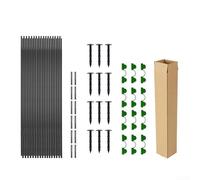 Kit di cerchi da giardino fai da te con aste in fibra di vetro e connettori per strutture di protezione delle piante personalizzate su aiuole rialzate, adatti per giardinaggio interno ed esterno (18