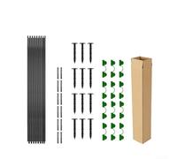 Kit di cerchi modulari da giardino con aste in fibra di vetro e connettori per aiuole rialzate e tunnel, protezione delle piante dal gelo e dalla luce solare intensa (18 pezzi)