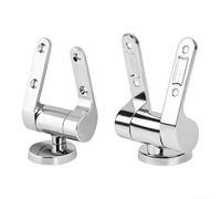 Kit di cerniere cromate per sedile WC con chiusura ammortizzata | Set di cerniere di fissaggio per sedile WC in lega di zinco con viti per riparazione sedile WC bagno