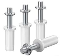 Kit di cerniere per porta pieghevole in acciaio inox, meccanismo a perno superiore per porte bifold, colore bianco (set da 4)