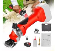 Kit di Cesoie per Cavalli da Pecora Elettrica Professionale, Tagli di Capelli per Capelli per Cani da Gatto da Compagnia con 1/2 Pezzi Batteria Al Litio, 13 Denti, 6 Marce e 2800 Giri/min 1 Battery