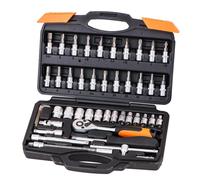 KIT DI CHIAVE A CRICCHETTO 46 PEZZI 1/4", SET DI BUSSOLE