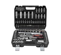 Kit di chiavi a cricchetto, 108 pezzi, set di chiavi a bussola metriche a sgancio rapido, reversibile, per riparazioni auto