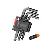 Kit di chiavi a L in lega con manico per varie viti 1,5/2/2/3/4//6/8/10 mm a testa piatta/a testa sferica estesa Allen Set