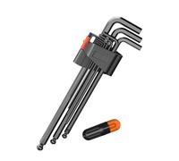 Kit di chiavi a L in lega con manico per varie viti 1,5/2/2/3/4//6/8/10 mm a testa piatta/a testa sferica estesa Allen Set