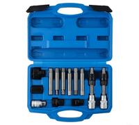 Kit di chiavi per rimozione puleggia alternatore, 13 pezzi, include bussola combinata M10 T50 Tx a stella da 75 mm M8 M10 bussole esagonali e compatibilità con unità da 1/2