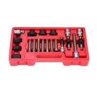 KIT DI CHIAVI PER SMONTAGGIO PULEGGIA E ALTERNATORE MOTORE AUTO 18 PEZZI VALIGIA