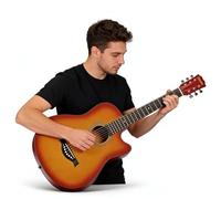 Kit Di Chitarra Acustica Per Principianti Adulti, Kit Completo Di Chitarra Acustica Con Spalla Mancante Set Per Principianti Con Chitarra In Legno(Sunset color,38 in)