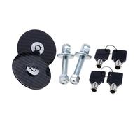 Kit Di Chiusura A Chiave Per Perni Cofano Motore Racing Mount Nero Carbonio