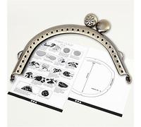 Kit di chiusura per borsa, dimensioni 8 cm, ottone spazzolato, 1 pezzo