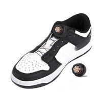 Kit di chiusure rotanti - Il ricambio perfetto per lacci delle scarpe da ginnastica - Chiusura tipo Boa rimovibile con fibbia automatica girevole in filo metallico per bambini e adulti - Cordon, Nero