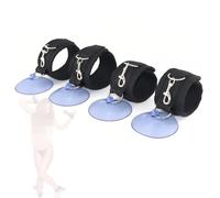 Kit di cinghie per esercizi yoga con 2 pezzi in nylon nero per mani e piedi, accessori regolabili, attrezzatura specializzata per yoga