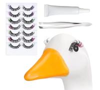 Kit di ciuffetti di ciglia multicolori, kit di 7 paia di ciuffetti di ciglia sottili, trucco per occhi per pelli sensibili, feste, adolescenti, ragazze, giovani, servizio fotografico serale