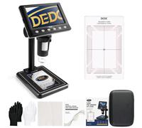 Kit di classificazione delle schede con microscopio digitale e strumento di | Include microscopio alimentato da USB da 4,3 pollici, strumento di centraggio, custodia in EVA, guanti, panno