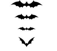 Kit di cling di pipistrello - adesivi statici 3D per la trasformazione spettrale di Halloween 120pcs