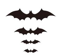 Kit di cling di pipistrello - adesivi statici 3D per la trasformazione spettrale di Halloween 55pcs
