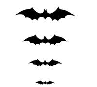 Kit di cling di pipistrello - adesivi statici 3D per la trasformazione spettrale di Halloween 88pcs