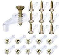 Kit di clip di fissaggio in vetro 20 pezzi clip trasparenti per armadietti clip in vetro da 4 mm con viti a specchio filettate per il fissaggio di ante in vetroProfessionale e alla moda