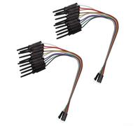 Kit di clip per analizzatore logico con connettore maschio a 20 pin, cavo da 20 cm per test di circuiti e componenti per hobby, analizzatore logico USB (nero)