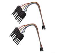 Kit di clip per analizzatore logico da 20 cm, 20 pin, maschio, cavo con sonda per componenti hobby, analizzatori logici USB, clip a molla retrattili con filo di rame per (nero)