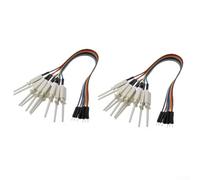 Kit di clip per analizzatore logico da 20 cm, 20 pin, maschio, cavo morsetto sonda per componenti hobby, analizzatori logici USB, clip a molla retrattili con filo di rame per (bianco)