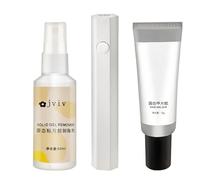 Kit di colla per unghie solida, colla per unghie solida e solida, 3 pezzi di gel UV per unghie, colla per unghie UV, kit di gel, gel solido per unghie, lunga durata, facile applicazione per Salo
