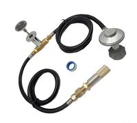 Kit di collegamento per bruciatore propano, tubo da 60 pollici, 150 K BTU, miscelatore d'aria in ottone, controllo della valvola, kit bruciatore propano, tubo a pressione del gas regolabile 0-30 PSI
