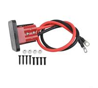Kit di collegamento rapido per batterie da 120 A, cavo di prolunga 6 AWG 50 cm con supporto per carrello da trasporto, resistente al calore, rosso-grigio (rosso)
