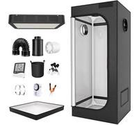 Kit di coltivazione per piante da interno con illuminazione LED dimmerabile, timer e igrometro per una crescita ottimale